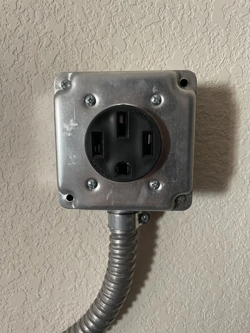 NEMA 14-50 outlet installed for Electrical Panel Upgrade in Pasadena